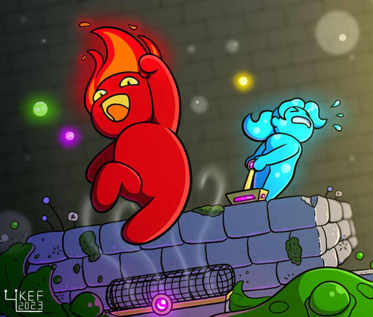 Fireboy and Watergirl are from the videogame of the same name